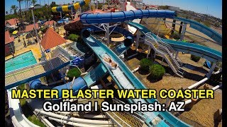 4K Master Blaster Water Coaster Golfland Sunsplash Mesa AZ [upl. by Chaffinch352]