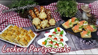 4 Schnelle PartysnacksLeckeres FingerfoodEinfach amp Schnell [upl. by Audi]