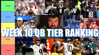 Tier Ranking every NFL QB based on their Week 10 performance [upl. by Alrak]