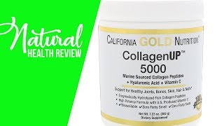 California Gold Nutrition Collagen UP 5000 Marine Sourced Collagen Peptides  Hyalur [upl. by Amalita]