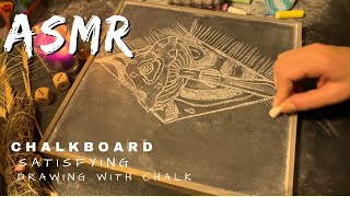 ASMR chalkboardreally satisfying and relaxing videono talking chalkboard sound [upl. by Adniram]