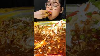 Eating Paneer Masala Matar pulao Salad asmrsounds indianfood food shortsvideo [upl. by Ahsinhoj268]