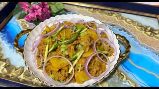 Mutton Keema Recipe By AKK  How to make keema at home  Aloo keema Recipe  Easy to cook Recipe [upl. by Ferree]