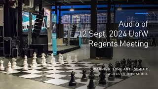 20240912 UW Regents Meeting Audio [upl. by Teerell]