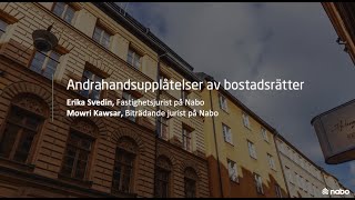 Andrahandsupplåtelse av bostadsrätter [upl. by Forsyth387]