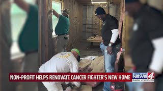 Nonprofit helps renovate cancer fighters home [upl. by Nelleyram]