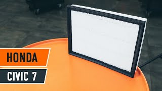 How to change air filter Honda Civic 7 TUTORIAL  AUTODOC [upl. by Nellie558]