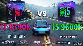 i5 9600k vs i7 8700k Test in 8 Games [upl. by Yelyak789]