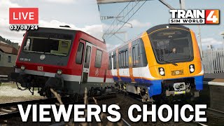 LIVE  Viewers Choice  Train Sim World 4 030824 [upl. by Allesor]