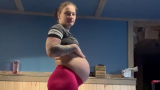 35 Weeks Pregnant Workout Intermediate HIIT Circuit Strength Abs Warmup and Stretch Included [upl. by Aicirpac858]