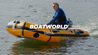 Boatworld 330SL Slatted Floor Inflatable Boat  In Action [upl. by Ynattib]