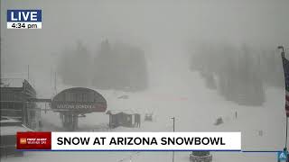 SNOW CAM Winter storm dropping snow at Snowbowl [upl. by Marjory]