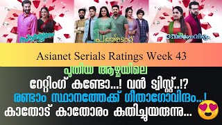 Asianet Serial TRP Rating Week 43  Asianet Serials Ratings  STAR ASIANET MEDIA [upl. by Anallese]