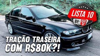 10 CARROS TRAÇÃO TRASEIRA ATÉ R80 MIL PARA FAZER UMA BRINCADEIRA AS VEZES by inscritos [upl. by Haggi]