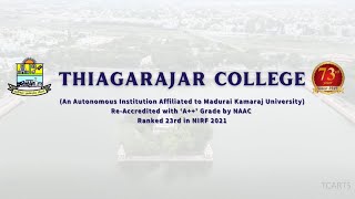 Admission 20222023 Promotion Video  Thiagarajar College Madurai [upl. by Trainer]