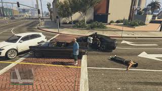 GTA V cops kills marabunta grande and ballas and gets attacked by a Dog [upl. by Calabrese]