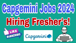 Capgemini Off Campus 2024 for Freshers Mass Recruitment as Design [upl. by Eesdnyl730]