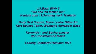 Bach BWV 5 Wo soll ich fliehen hin Diethard Hellmann 1971 [upl. by Jarita]