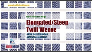 ElongatedSteep Twill Weave।।Twill Derivative।।Fabric Structure Design।।TEXTILE INSIDER।।2018 [upl. by Iv]