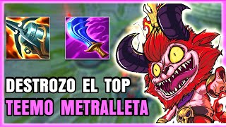 ✅Consigue ANIQUILAR la TOPLANE con💥TEEMO METRALLETA💥 [upl. by Kokoruda]