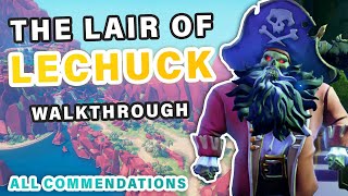 The Lair of LeChuck  Tall Tale Walkthrough Guide  All Commendations ► Sea of Thieves [upl. by Fanchie]