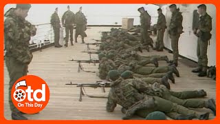 1982 Falklands War Royal Marines Test Weapons [upl. by Tnahsin]