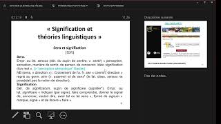 Signification et théories linguistiques 20242025 Cours n°1 [upl. by Yrek590]