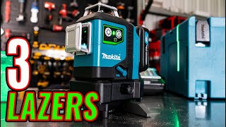 SELF LEVELING Makita 12V 3Plane Green Laser Level Review  SK700GD [upl. by Niwroc]