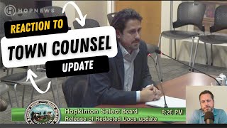 Reaction Towns Attorney speaks to Insufficiently Redacted Documents [upl. by Adda97]