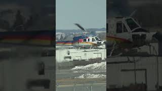 Helicopter Arrival Saskatoon Airport helicopter helikopter yxe [upl. by Llednol85]