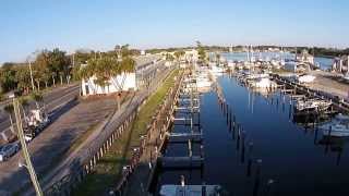 Aerial View of the Harbor at Carrabelle Florida [upl. by Kirimia]