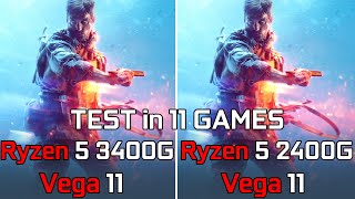 Ryzen 5 3400G vs Ryzen 5 2400G  Test in 11 Games [upl. by Ilegna]