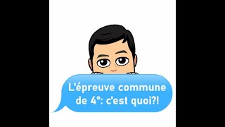 4ème  Lépreuve commune de 4° cest quoi [upl. by Kreda593]