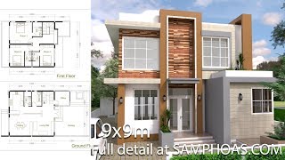 Sketchup Modern Home Plan 9x9m Redesign [upl. by Aikan]