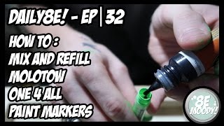 HOW TO MIX AND REFILL MOLOTOW ONE 4 ALL PAINT MARKERS [upl. by Oivlis]