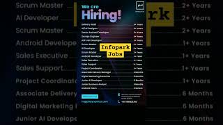 Infopark Jobs 🔥 Apply Now  Infopark job vacancy malayalam  Jobhunter [upl. by Amund]