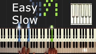 Moonlight Sonata  Beethoven  Piano Tutorial Easy SLOW  How To Play Synthesia [upl. by Aisyat]