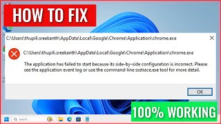 How To Fix Side By Side Configuration Is Incorrect On Windows 11 FIXED [upl. by Elocim]