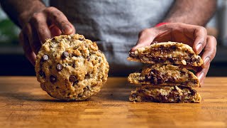 Vegan Levain Bakery Style Giant Chocolate Chip Cookie [upl. by Auqenahc]