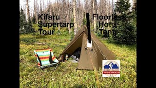 Kifaru Supertarp Tour  Floorless Shelter with Stove  Backcountry Hot Tent [upl. by Dallis]