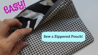 How to Sew a Basic Zippered Pouch [upl. by Atilrahc]