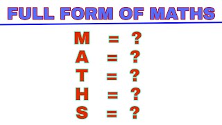 full form of maths [upl. by Cindelyn]