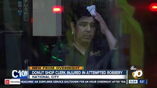 National City donut shop worker pistolwhipped during robbery [upl. by Laehcym140]