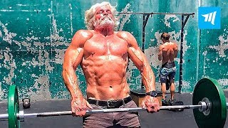 Fittest Old Man in Real Gym  Pete Koch  Muscle Madness [upl. by Lorsung607]