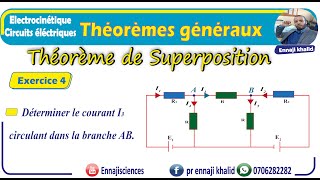 Théorèmes généraux théorème de Superposition Exercice 4 [upl. by Soracco]