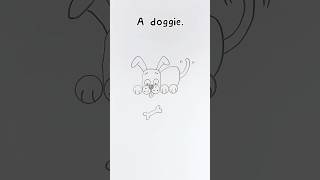 Draw 5 circles to a dog looking at a bone easy drawing step by step for kids kids dog stepbystep [upl. by Shae]