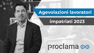 Agevolazioni lavoratori impatriati 2023 come funziona [upl. by Ateerys299]