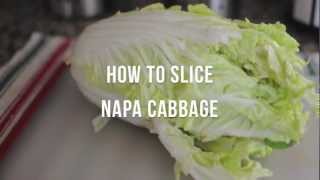 Slicing Napa Cabbage  cooksmarts [upl. by Babbie727]