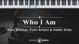 Who I Am  Alan Walker Putri Ariani amp Peder Elias KARAOKE PIANO [upl. by Alemak]