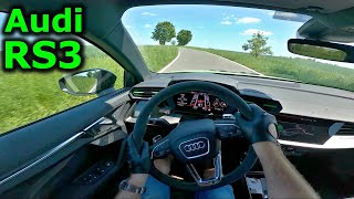 2022 Audi RS3 Sportback  POV test drive  acceleration 0100 kmh [upl. by Ahsiekam]